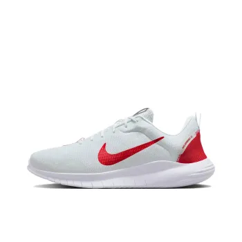 Nike Flex Experience Run 12 Anti Slip Wear Resistant Low Top Casual Running Shoes Men's White Red Ultra wide