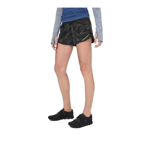 Lululemon Hotty Hot Sports Shorts Women's Black Gray Print
