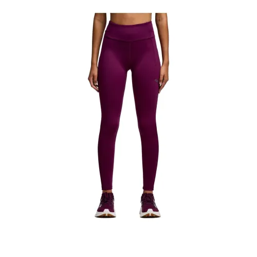 Saucony Fortify Crop Tight Athletic Trousers Women's Eggplant