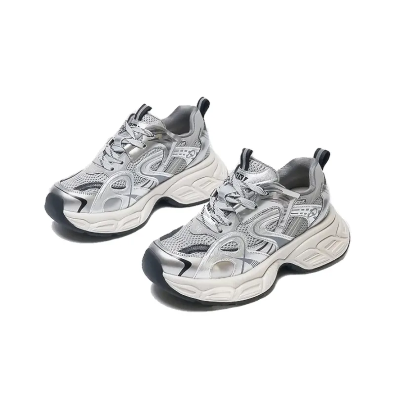 WOOS BOBO Support Lightweight Height Increasing Low Top Chunky Sneakers Women's-8