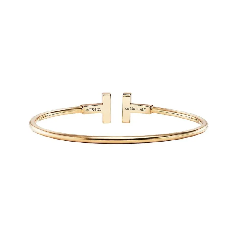 TIFFANY & CO. 18K White Gold, Mother Of Pearl Bangles Unisex Gold-1