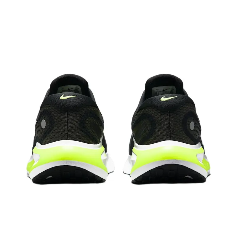 Nike Journey Run Anti Slip Wear Resistant Low Top Running Shoes Men's Black White-4