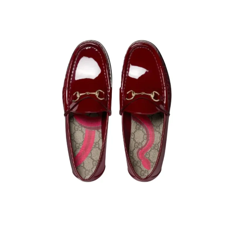 GUCCI Horsebit 1953 Loafers Women's Red-3