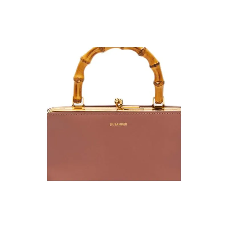 JIL SANDER Calfskin Shoulder Bag, Crossbody Bag, Handbag Mini Women's Cherry Wood Color-4