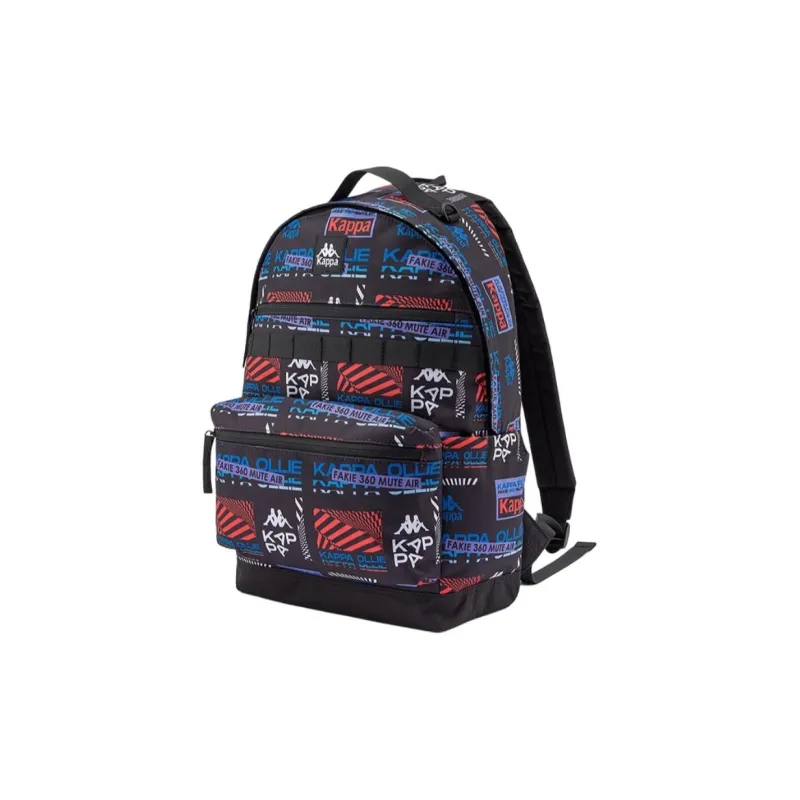 Kappa Polyester Backpack Unisex Black All Over Print-1