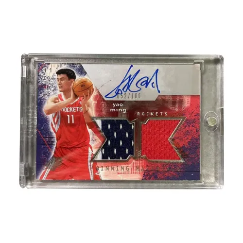 UPPER DECK SPX Yao Ming Yao Chairman Material Double-Sided Window Signature Card Rockets Sports Cards 1 Piece