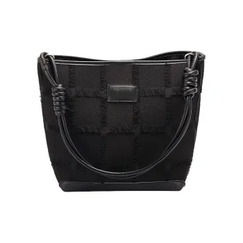 BEMIX PETS Fabric Bucket Bag, Shoulder Bag, Crossbody Bag Regular Women's Black