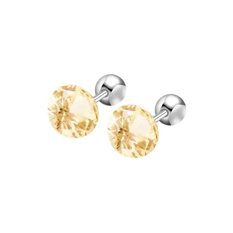 YUSHENGQING Alloy/Cubic Zirconia Stud Earrings Unisex-5
