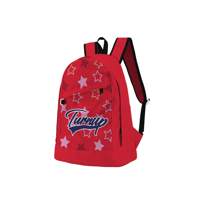 TURN UP Polyester Backpack Laptop Bag Women's Red-1