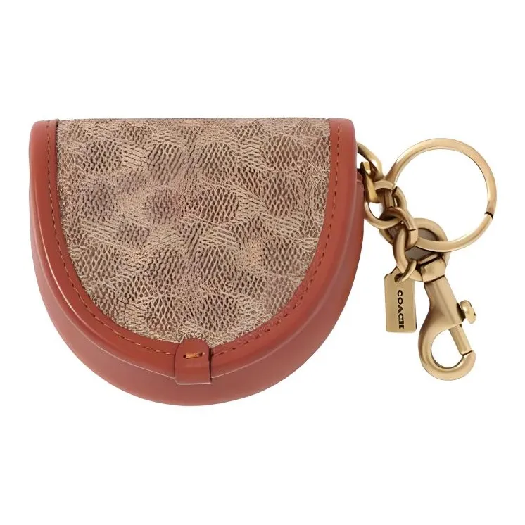 COACH Canvas Pendant Bag Accessories Women's Brown-1