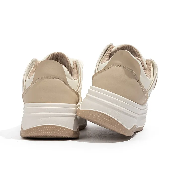 BABAYA KIDS Anti Slip And Wear Resistant Breathable Low Top Skateboard Shoes Women's Khaki-6