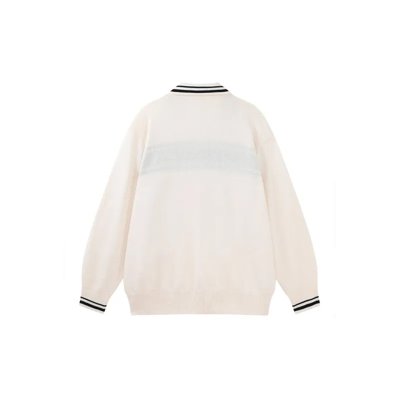 MATCHA STORY College Series Sweater Unisex Ecru-1