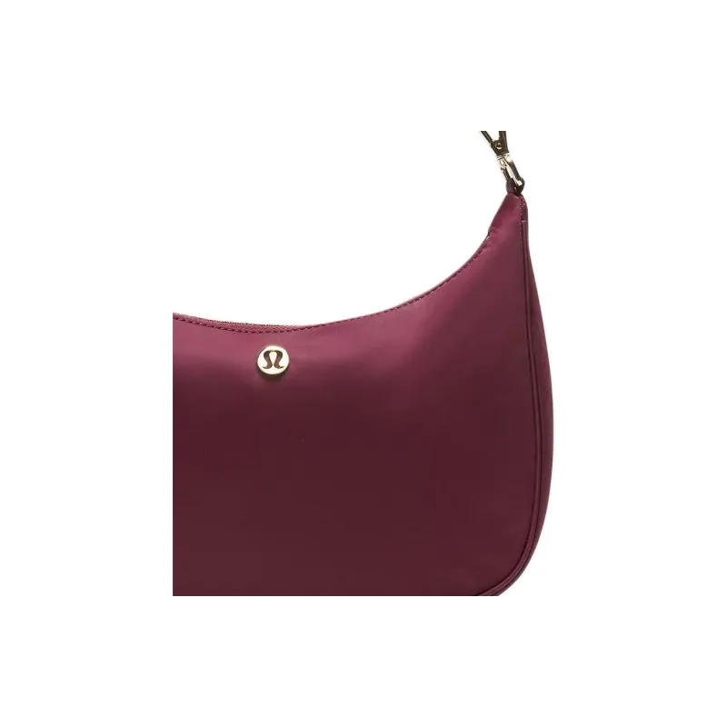 Lululemon Polyester With Nylon Handbag, Crossbody Bag, Shoulder Bag Mini Women's Burgundy-3