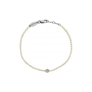 Redline 18K Gold Pearl Diamond Bracelets Women's Silver
