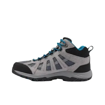 Columbia Redmond 3 Slip Resistant Mid Top Trekking Shoes Men's Gray Black