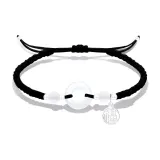 Fu Bell End Clasp Bracelet (Black Cord)