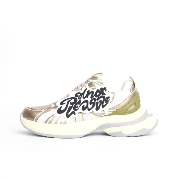 PAIN OR PLEASURE Abrasion Resistant Low Top Chunky Sneakers Unisex Champagne