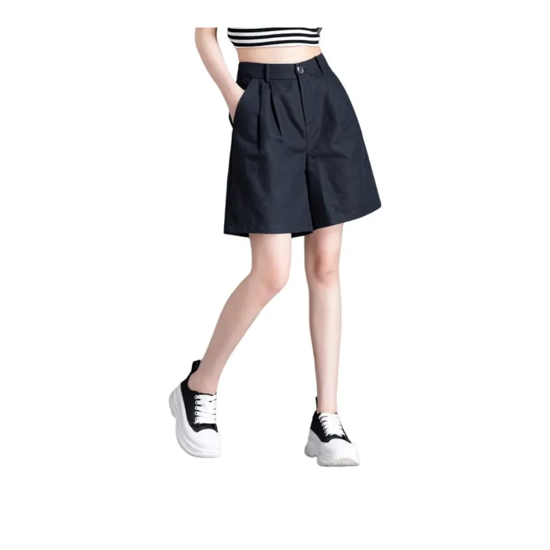 You Cow Me Pants Casual Shorts Women's Black-1