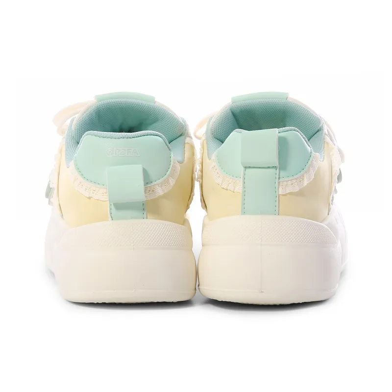 Lovely You Wear-resistant And Lightweight Low-Top Skateboard Shoes Women's Yellow Green-4