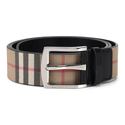Burberry Vintage Check And Leather Belt