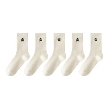 Lan Miao Mid Calf Socks Women's 5 Pack