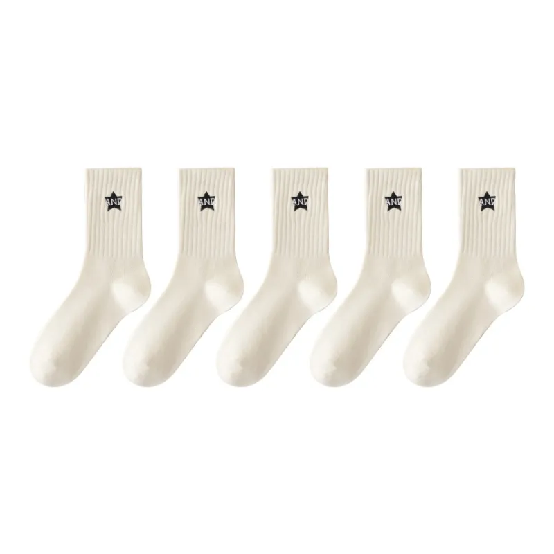 Lan Miao Mid Calf Socks Women's 5 Pack-0
