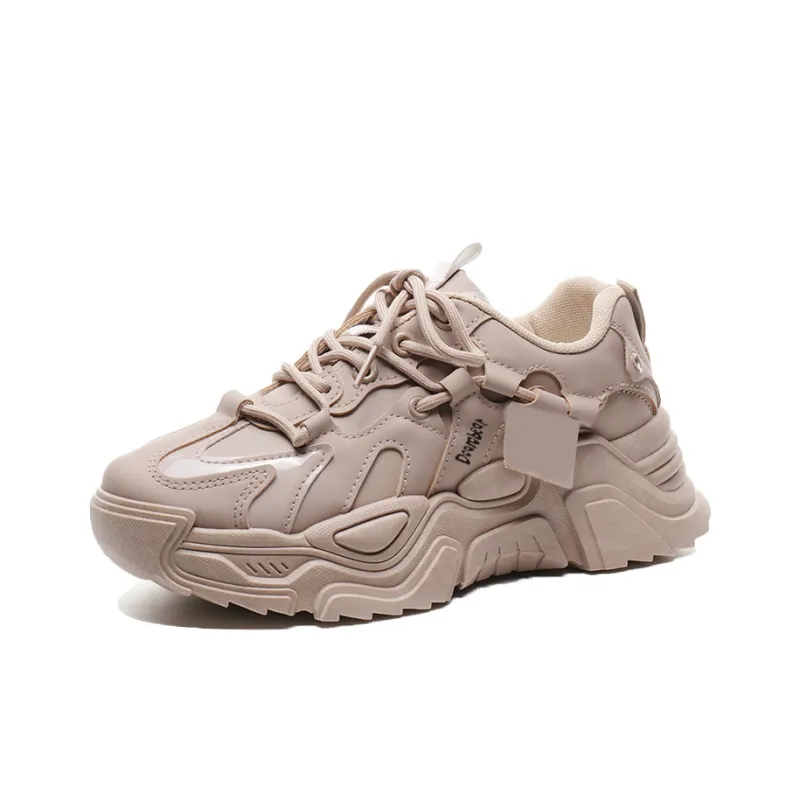 Budding Bear Anti-Slip And Wear-Resistant Lightweight Height Increasing Low-Top Chunky Sneakers Women's-15