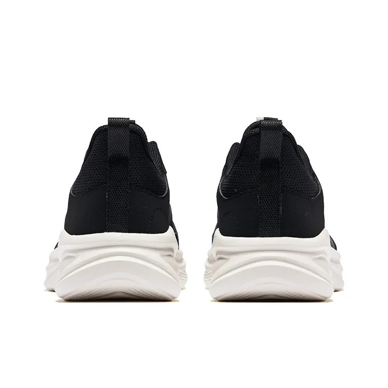 Erke Cushioning Rebound Lightweight Breathable Low Top Running Shoes Men's Jet Black-3