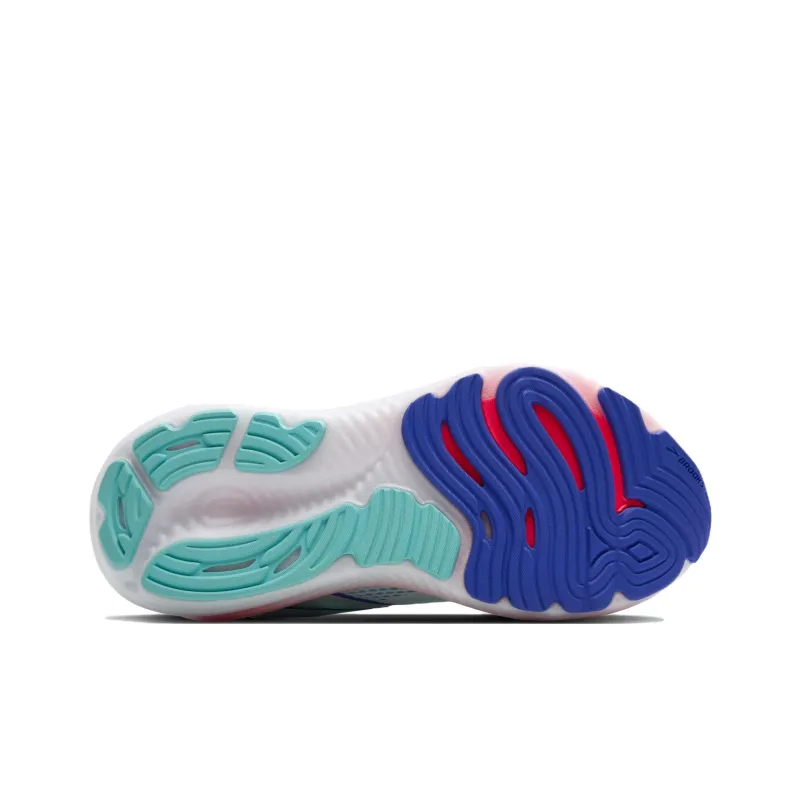 Brooks Cushioning, Slip Resistant, And Abrasion Resistant Low Top Casual City Commute Running Shoes Women's White Blue-4
