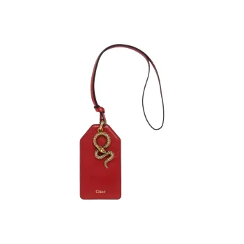 Chloe Buffalo Leather Coin Purse, Card Holder Women's Red