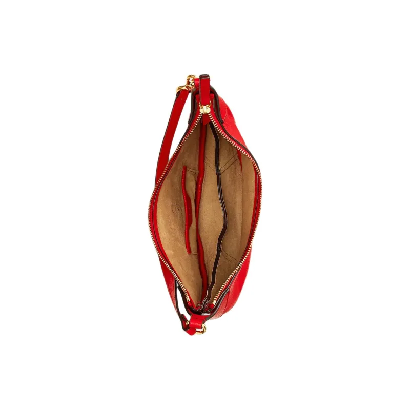 Polo Ralph Lauren Polo ID Leather Crescent Bag Shoulder Bag Mini Women's Red-3
