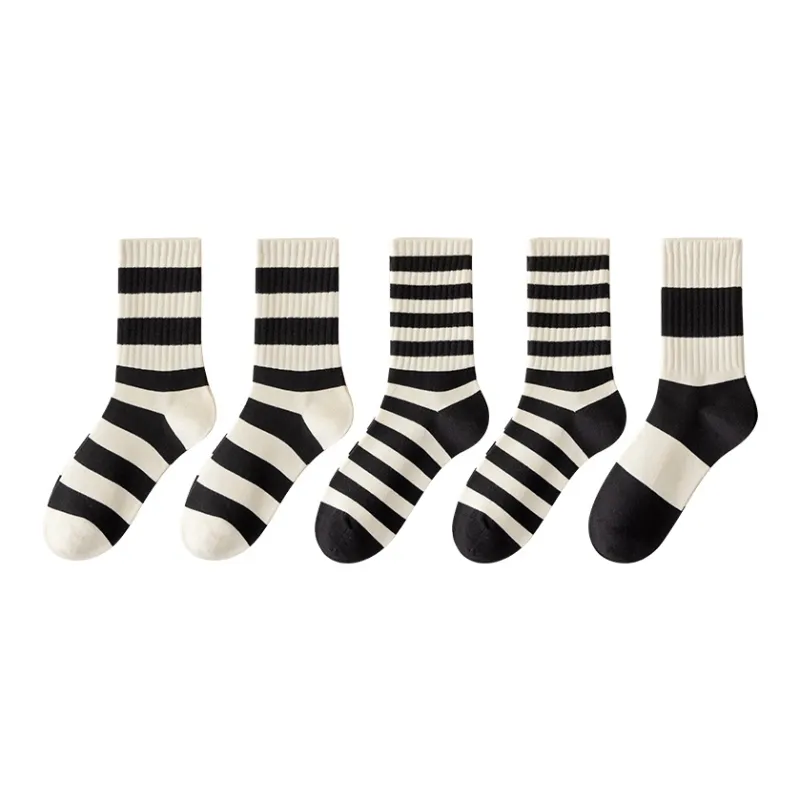 Lan Miao Mid Calf Socks Women's 5 Pack-9