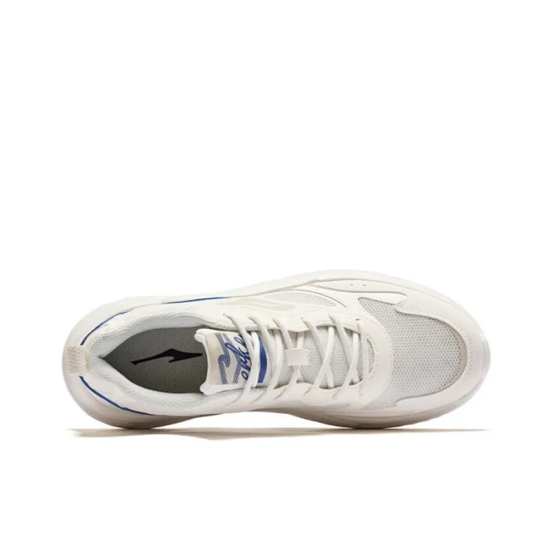 Erke Anti Slip And Wear Resistant Coverage Low Top Casual Shoes Men's Beige Blue-3