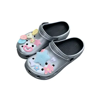 SHIGUDE Slippers Women's, Black/Silver