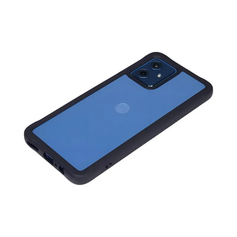MOTOROLA TPU+PC Material Impact-Resistant Perforated Phone Cases Compatibility Motorola Moto G54 Minimalist-1