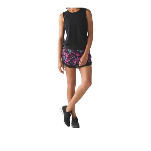 Lululemon Hotty Hot Casual Shorts Women's Black Print