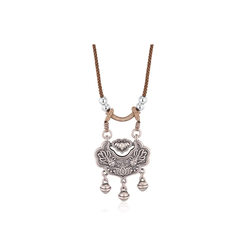 CHINA GOLD 999 Fine Silver Necklaces Unisex-0