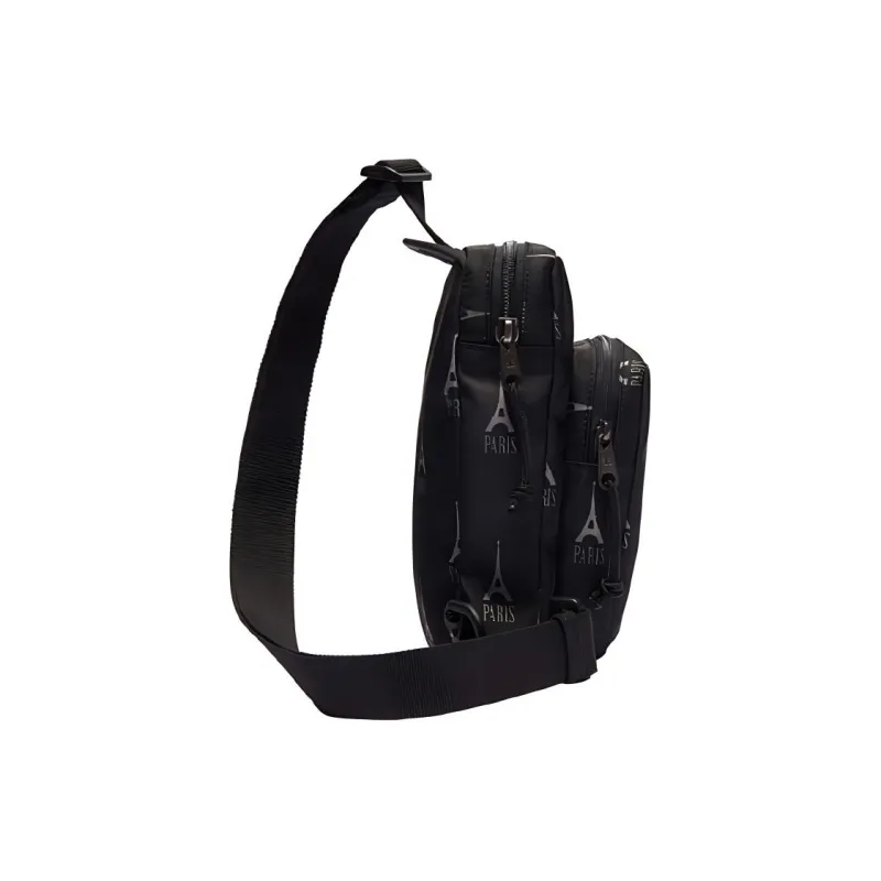 Balenciaga Nylon Fabric Sling Bag Men's Black-2