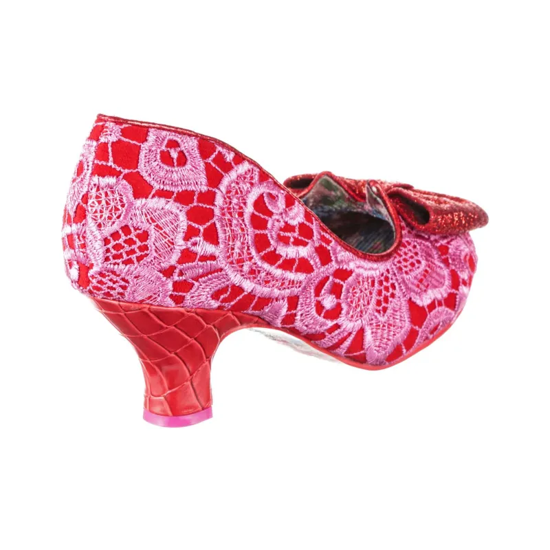 IRREGULAR CHOICE Dazzle Razzle High Heels Women's Red-3