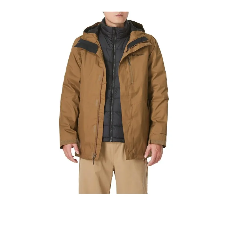 Columbia Water-Resistant UV Protection Warm Windbreaker Jacket Men's Brown-2