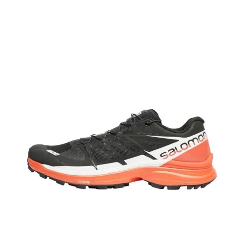 SALOMON S LAB Anti Slip Wear Resistant Low Top Hiking Shoes Unisex Black Orange