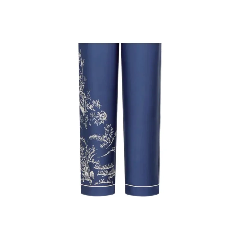 DIOR Chez Moi Pajama Pants Women's Blue-4