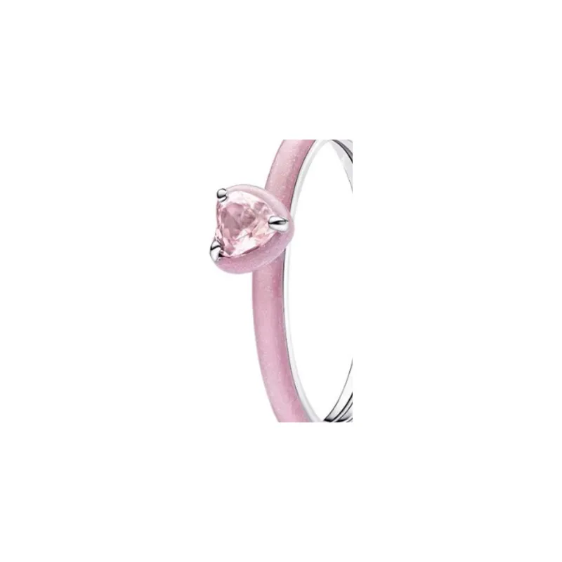 Pandora 925 Sterling Silver Rings Women's Pink-1