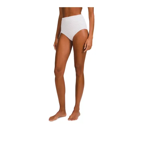 Lululemon Smocked Swimming Shorts Women's White Pink
