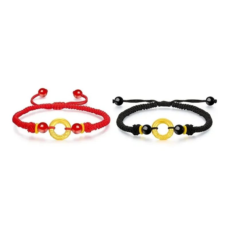 JINYICHENG Solid Gold 999 Fixed Price Gold Bracelet Unisex-6
