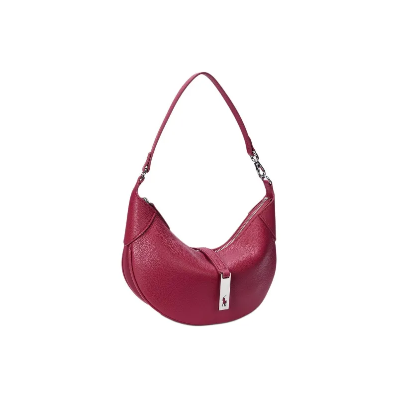 Polo Ralph Lauren Polo ID Leather Saddle Bags Shoulder Bags Mini Women's Overripe Red-1