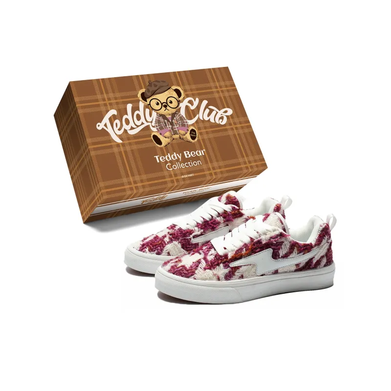 Teddy Bear Collection Anti Slip Wear Resistant Low Top Skateboard Shoes Unisex-5