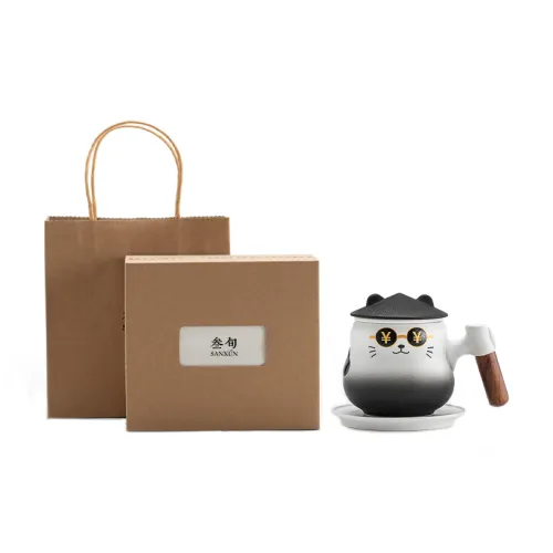 SANXUN Lucky Cat Bubble Tea Cup Mug 350ml