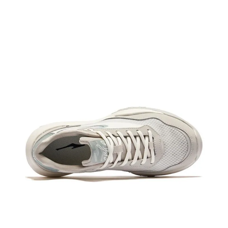 Erke Cheese 2.0 Anti Slip Wear Resistant Low Top Casual Shoes Women's Beige Green-3