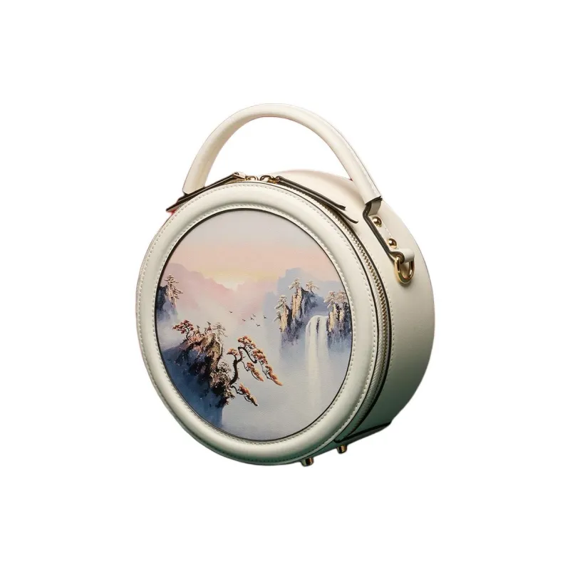 ZOOLER Cow Leather One Shoulder Crossbody Handbag Trumpets Women's Elegant White/Han Dynasty Black-2